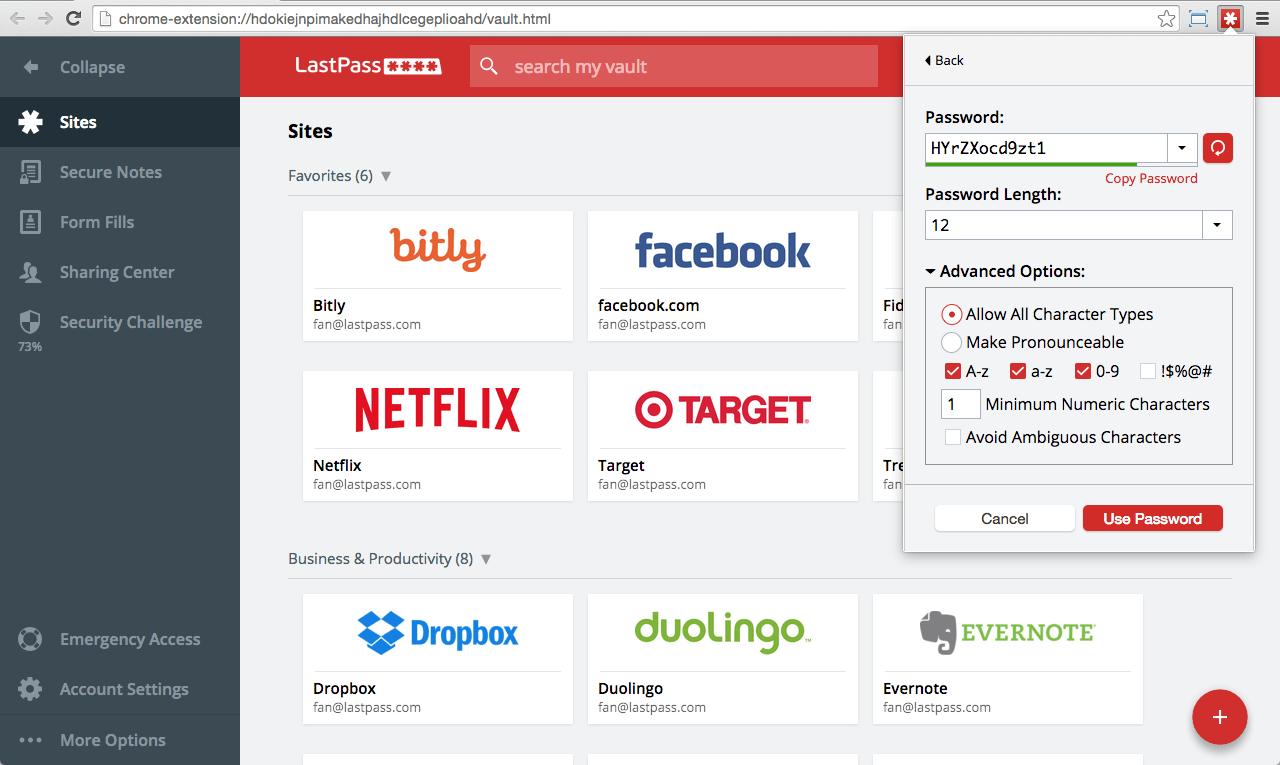 lastpass productivity tools