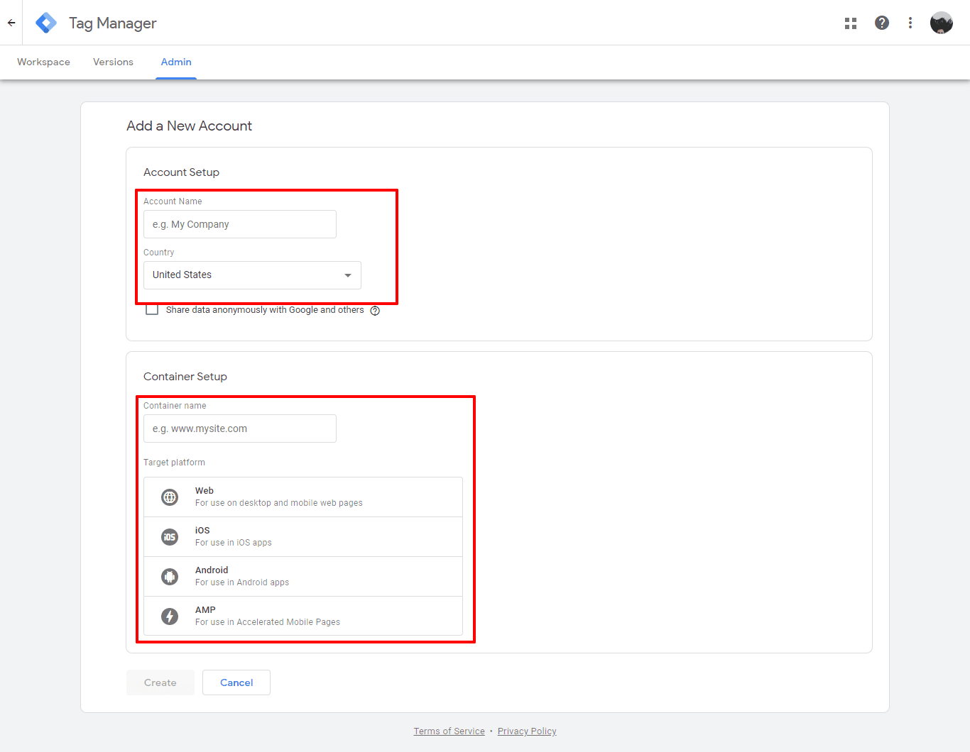 google tag manager setup